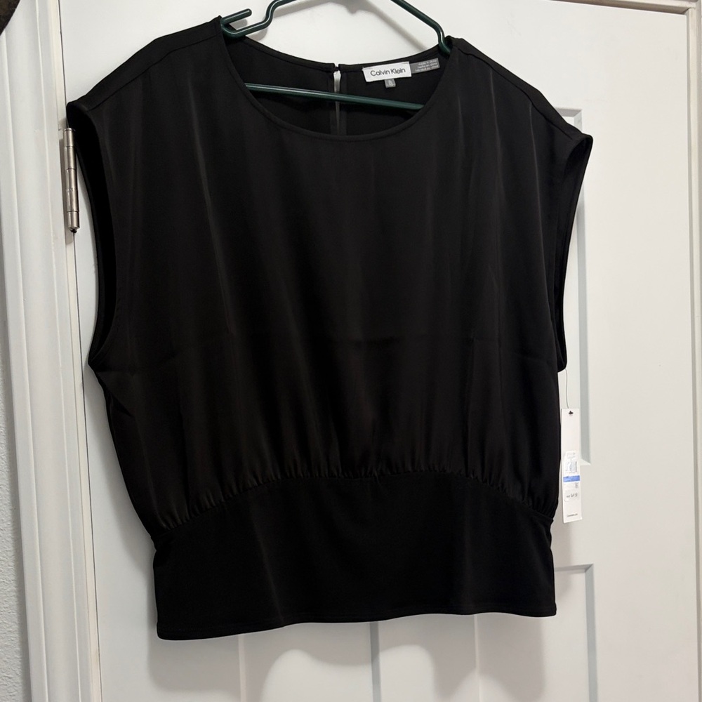 Calvin Klein Women's Elegant Black Blouse Sz XL